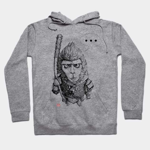 Monkey King Speechless Hoodie by Huluhua